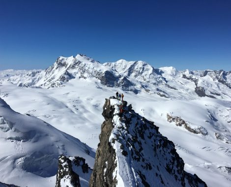 Rimpfischhorn Saas Fee Britanniahütte Skitour