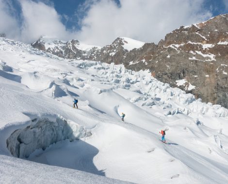 Grenzgletscher Monterosa Skitour Monterosahütte Zermatt